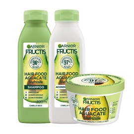 Kit Garnier Fructis Hair Food Aguacate Rutina Completa para Cabello Seco Shampoo 300ml  Acondicionador 300ml  Mascarilla 350ml, Nutrición Profunda 1  