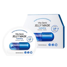 BANOBAGI VITA GENIC JELLY MASK HYDRATING 10 Sheets/Box 30ml Banobagi Bita Genic Jelly Mask Relaxing Face Mask Skin Care, Hypoallergenic, Highly Moisturizing, Nutrition, Dry, Relaxing, Moisturizing,