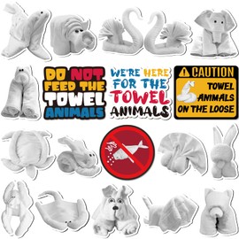 90shine 18PCS Cruise Door Magnets Decorations, Funny Animal Towel Magnetic Ship Cabin Decor