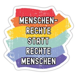 Spreadshirt Human Rights Instead of Right People Stickers Max. 10 x 10 cm 10 x 10 cm Matt White