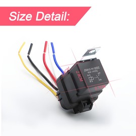 CGEAMDY Relay Set with Fuse, 12 V 40 A Car Opener Closer Car, 5-Pin SPDT Switch Relay for the Automotive Sector with Wiring Harness Set