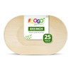 FOOGO Green 25 Disposable Palm Leaf Serving Trays, Small 8x5