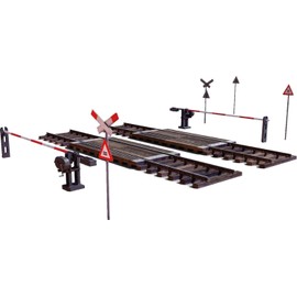 MiniArt 35666 1:35 Diorama Set Railway Crossing with Barriers - Faithful Replica, Model Building, Plastic Kit, Crafts, Hobby, Gluing, Model Kit, Assembly, Unpainted