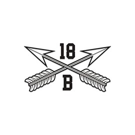 10-Pack Inkfidel 18B Special Forces Weapons Sergeant Crossed Arrows Vinyl Decal (Black)