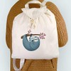 Azeeda 'Sloth Mother & Baby' Canvas Rucksack/Backpack (RK00011995)