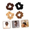 Gatuida 4pcs Durable Elastic Hair Ties Yellow Bronze for Everyday