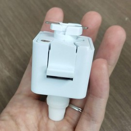 J-Type Lighting Connectors for J-Style Single Circuit 2-Wire Track System - Juno Compatible Adapters, White Rail Head Accessory for 110V Pendant Spotlights (6 Pack)