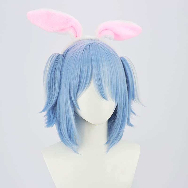 Cosplay Wig, Toda Pekora Blue White Gradient Heat Resistant Wig