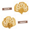 Ipetboom 4pcs Hollow Ginkgo Leaf Coat Hooks Metal Wall Mounted