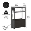 Narrow Side Table with Charging Station, Slim End Tables with