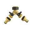 VEHIRANS Garden Hose Y Splitter Adapter, 2 Way Y Valve