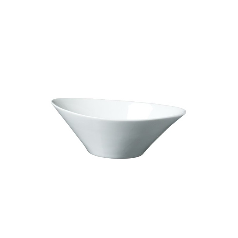Fortessa Fortaluxe SuperWhite Vitrified China Dinnerware, 10-Inch Oval Serving Bowl