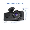 Unbranded 4K Dual Lens Car DVR Camera Dash Cam Front/Rear/Ins