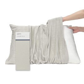 LOFTY Pillow Cover, Towel Cloth, Made in Japan, High Quality Cotton, 100% Cotton, All Seasons, Envelope Type, Pillow Cover, All Seasons, Sweat Absorbent, Moisturizing, Flexible, Washable, 17.3 x 31.5