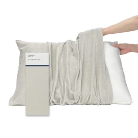 LOFTY Pillow Cover, Towel Cloth, Made in Japan, High Quality Cotton, 100% Cotton, All Seasons, Envelope Type, Pillow Cover, All Seasons, Sweat Absorbent, Moisturizing, Flexible, Washable, 17.3 x 31.5