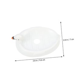 WOONEKY Ceramic Swan-Shaped Soap Dish Draining Soap Holder for Bathroom for Sponges