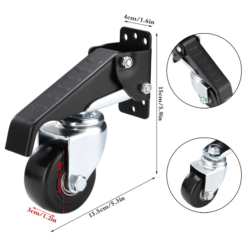 Workbench Caster Trolley Wheel Cart Caster Accessory 550lbs Capacity for