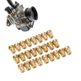 Main Nozzles, Car Carburetor Dosing Nozzles 25 Piece Carburetor Main Nozzle Kit 55‑115 M5 Replacement for Dellorto Carburetor PHBG Metal Main Nozzle