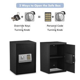 Safstar Electronic Digital Safe, Large Sized Solid Steel Security Keypad Lock Box for Home Office Hotel Business, Jewelry Cash Money Passport Gun Cabinet (14" x 12" x 20")