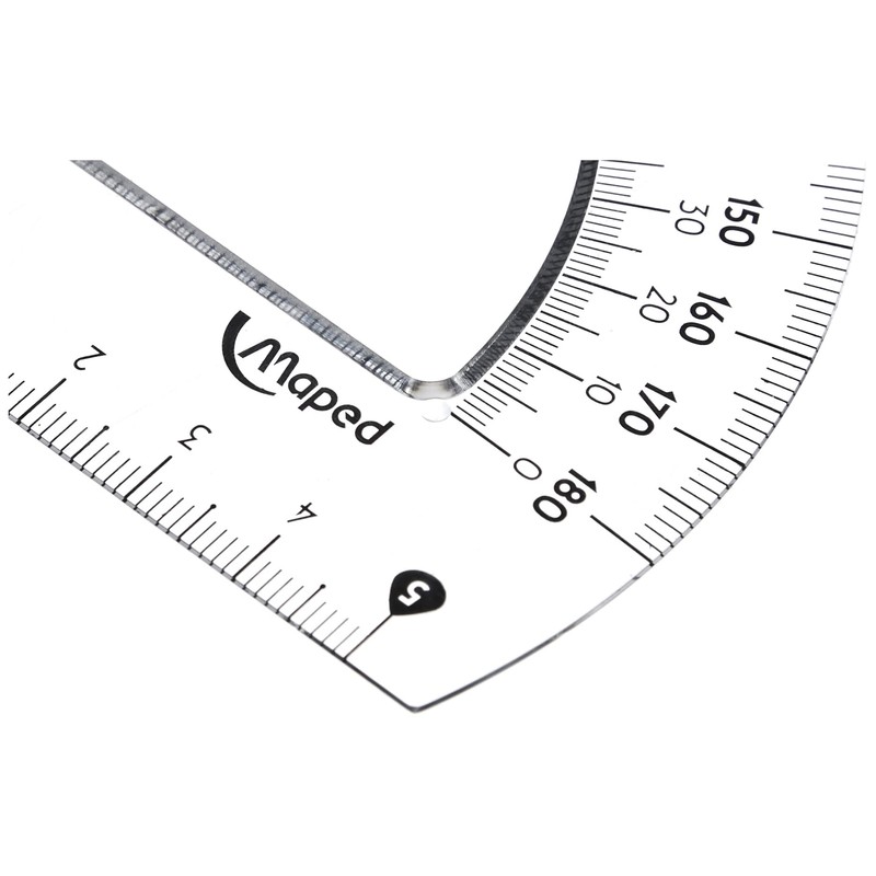 Maped M146134 180 Degree Protractor 1 Piece 12 cm with
