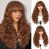 WIGER Glueless Long Curly Wigs 22 Inches Body Waves Layered