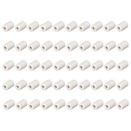 uxcell 50pcs 1mm Dia Ceramic Tube Insulated Electronic Wire Bundle Heat Insulation Protection Single Bore