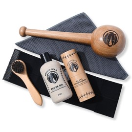 Rhino Wax - Ultimate Softball Gloves Break in Kit - Includes Soft Ball Sized Mallet, Glove Oil, Mitt Conditioner, Wrap, Brush, and Microfiber Cloth - Designed Specifically for Softballs - Made in USA