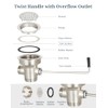 3-1/2 Inch Commercial Sink Drain with Twist Handle Kitchen Sink