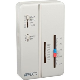 Peco SP155-011 Commercial Thermostat Dual Setpoint, White