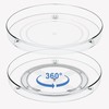 HYDROWE Lazy Susan Organizer 2 Tier, Round Plastic Turntable Organizer