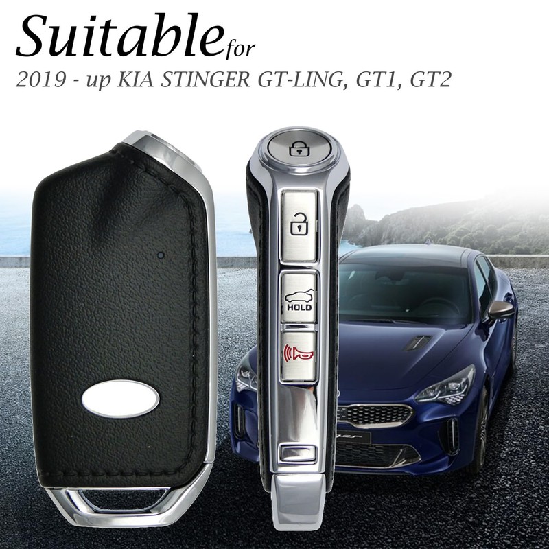 Vitodeco Genuine Leather Smart Key Fob Case Cover Compatible with