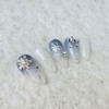 Silver Snowflake Handmade Nail Tips - Ballerina S / 실버