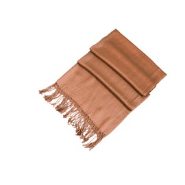 Sakkas Large Soft Silky Pashmina Shawl Wrap Scarf in Solid Colors- Chocolate Brown