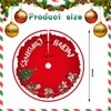 Christmas Tree Skirt, 48 Inch Large Dark Red Tree Skirt