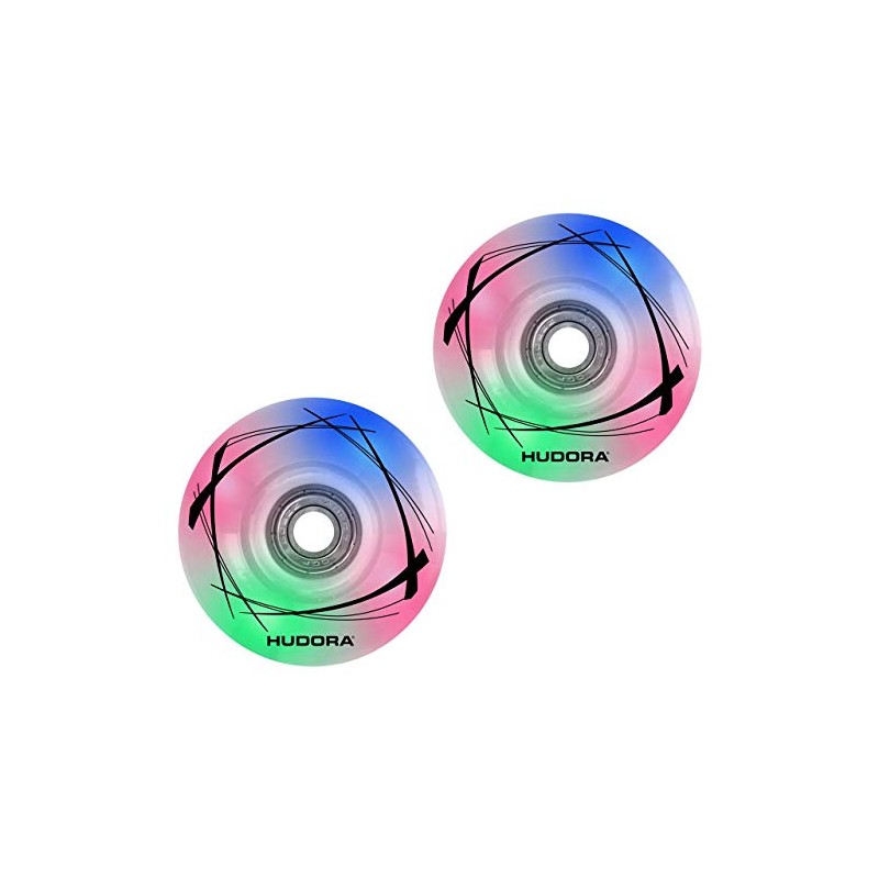Hudora 85063 Unisex Youth 2 LED Replacement Wheels 58 mm
