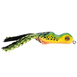 Scum Frog Painted Trophy Series Topwater Bass Fishing Hollow Body Frog Lure with Weedless Hooks, Fire Tiger, 5/8 Ounce