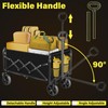 Wagons Cart Foldable, 360LBS Collapsible Wagon Cart with Wheels, Portable
