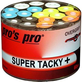 Generisch Pro's Pro Super Tacky Plus Overgrip for Tennis, Badminton, Padel, Squash (Mix), Pack of 60