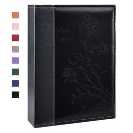 Artmag Photo Album 4x6 300 Photos Large Leather Cover Photo Book Albums with 300 Horizontal Pockets for Family Wedding Anniversary Baby (Black)