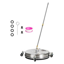 ROADFAR 19 Inch Pressure Washer Surface Cleaner With 4 Wheels Stainless Steel Housing 1/4 Quick Connector