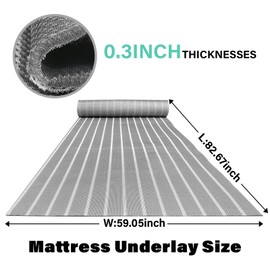 Aire-Flow Mattress Underlay with Breathable Mesh Fiber for RV Bed, Camper, Boat (82.67 * 59.05 in)