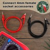 Gosknor 2pcs Small Multimeter Banana Plug to Crocodile Alligator Clip