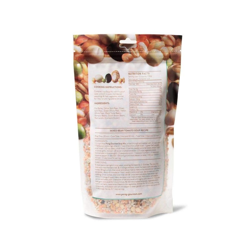 Pereg Natural Foods Soup Mix, Peas, Beans, Lentils, Kosher, Natural,