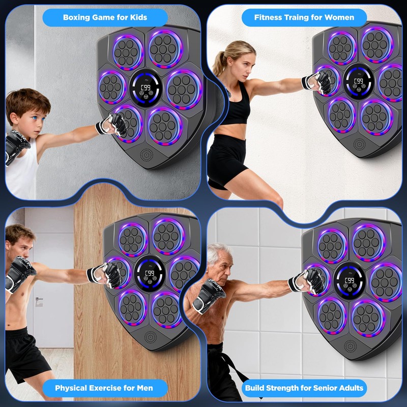 JUOIFIP Music Boxing Machine, Smart Boxing Machine for Adults with