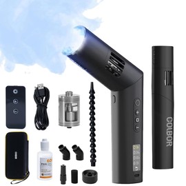 COLBOR Fog Machine CF5 Cine Flare Battery Handheld Portable Smoke Machine with Lights and Fan Foldable Body 25 Levels Density Wireless Remote Control Fogger for Photography Parties Weddings