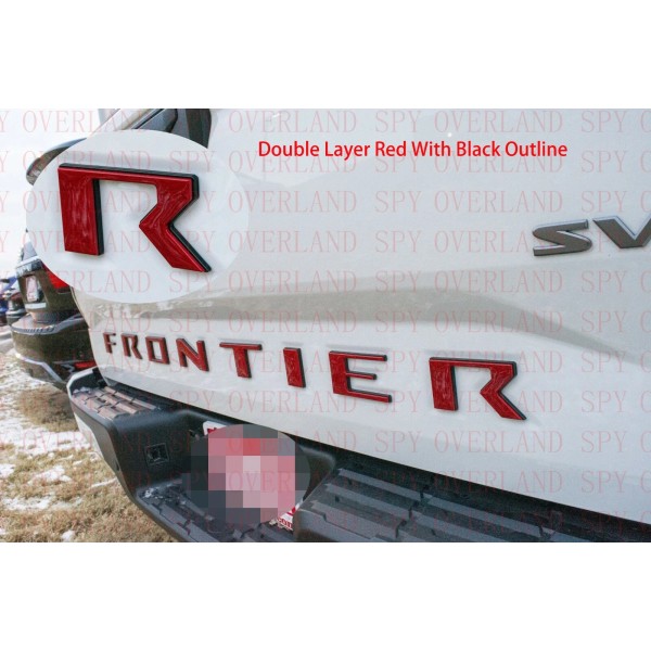 auto pro Double Layer Red Black letters fits NISSAN FRONTIER