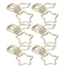 100Pcs Star Binder Clips Hollow Out Cartoon Style Strong Clamping