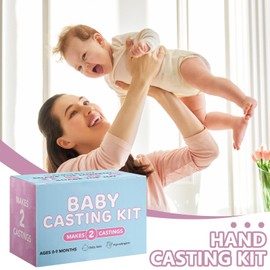 Baby Hand and Foot Casting Kit,Baby Plaster Hand Mold Casting Kit | Handprint Footprint Milestone Molding Ornament for Bedroom Living Room Tabletop Study Room