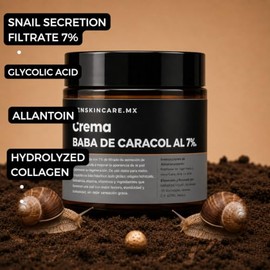 100gr Crema Baba de Caracol para Hombres; regenera la piel dañada, desvanece manchas, Mejora la elasticidad y firmeza de la piel al estimular la renov