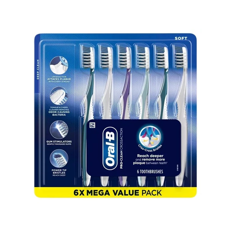 Oral-B Cross Action All In One Manual Toothbrush, Soft